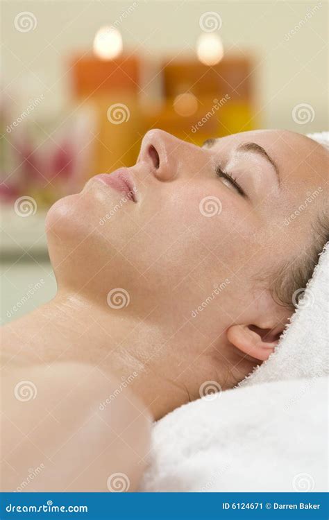 pure relaxation stock image image  facial serene peaceful