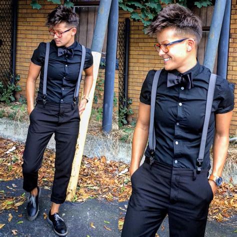 all black ertanggg lesbian fashion androgynous fashion