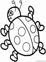 Coloring4free Ladybug Coloring Pages Kids Flower Cartoon Preschooler sketch template