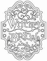 Coloring Pages Halloween Embroidery Apothecary Witches Brew Urbanthreads Book Label Designs Patterns Pyrography Yedi Club sketch template