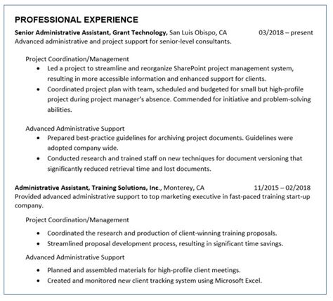 work experience resume guide careeronestop