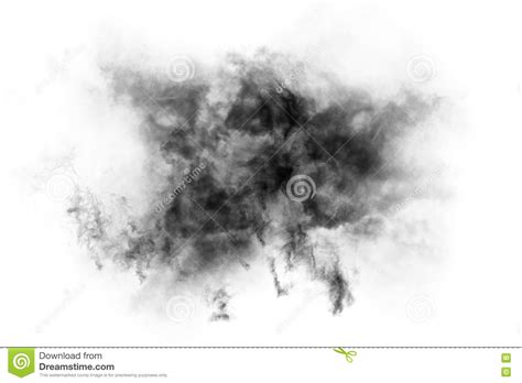 fumée texturisée noir abstrait d isolement sur le fond blanc image stock image du forme