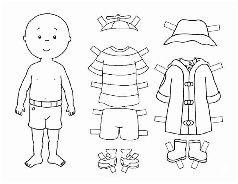 paper doll template  coloring pages  kids