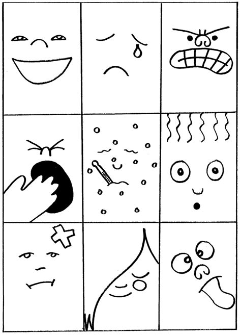 emotions  feelings coloring pages colors  emotions