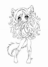 Coloring Chibi Pages Anime Coloriage Manga Cute Kawaii Colorier Wolf Ears Sureya Deviantart Imprimer Dessin Colouring Color Printable Girl Mignon sketch template