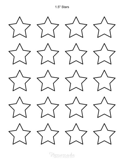 printable small stars  cut