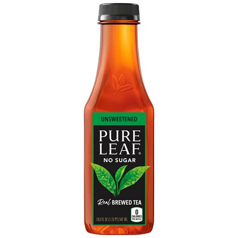 pure leaf unsweetened black tea real brewed iced tea  oz bottle