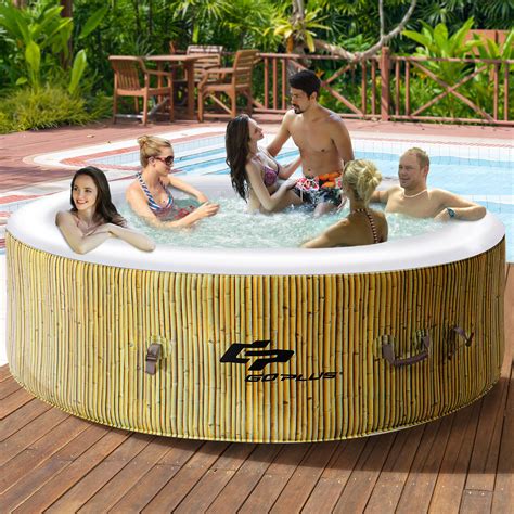 New 6 Person Inflatable Hot Tub Outdoor Portable Jacuzzi