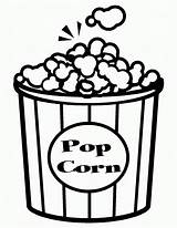 Popcorn Coloringhome sketch template