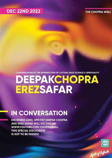Deepak Chopra In Conversation With Erez Safar Light Of Infinite