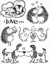 Digi Stitch Perros Animales Hedgehogs sketch template