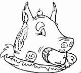 Schweinekopf Aufgetischt Nordisch Malvorlage Herunterladen sketch template