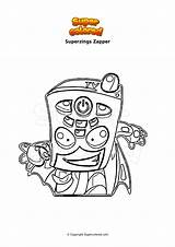 Superzings Zapper Dibujo Supercolored sketch template