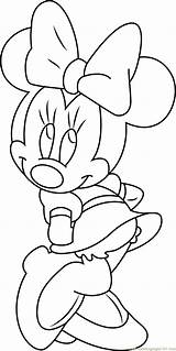 Minnie Mouse Coloring Shy Pages Printable Kids Online Color Coloringpages101 Print Cartoon sketch template