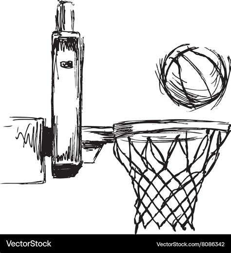 sketch realistic basketball hoop drawing antunesfrizec