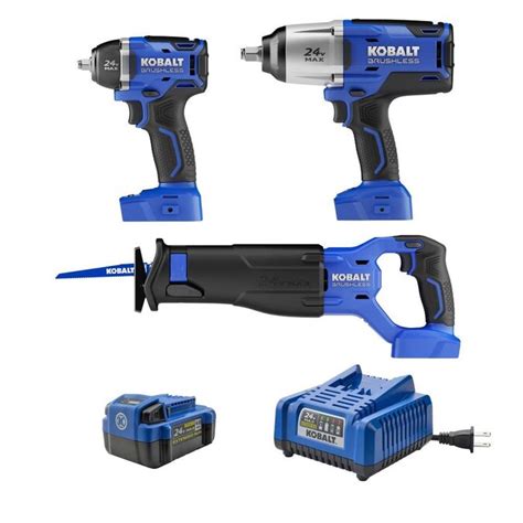 Kobalt 3 Tool 24 Volt Max Lithium Ion Cordless Combo Kit With Soft Case
