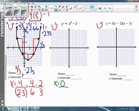 solving  graphing quadratic equations worksheet abjectleader