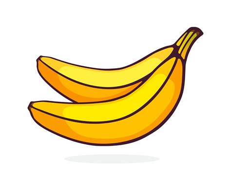 dibujos animados ilustracion de dos bananas  vector en vecteezy