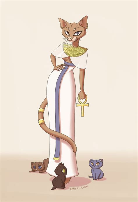 bastet the egyptian goddess of cats and little rinn in 2020