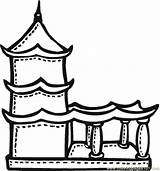 Temple Coloring Buddhist Pages Drawing Chinese Color Terrace Printable Religions Buddha Mayan Drawings Other Pagoda Paintingvalley Getdrawings Getcolorings sketch template
