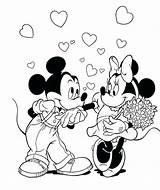 Kissing Coloring Pages Getdrawings People Mickey sketch template