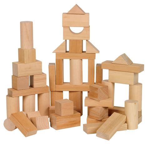 wooden building blocks natural life maker
