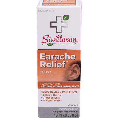 similasan homeopathic earache relief ear drops  natural active ingredients  oz