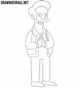 Simpsons Apu Drawingforall sketch template