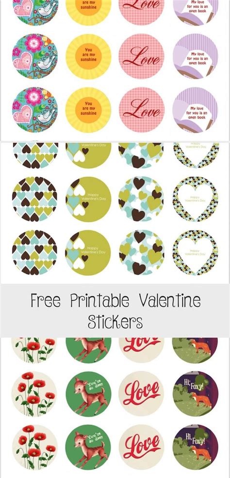 printable valentine stickers valentines day gifts ideas lots
