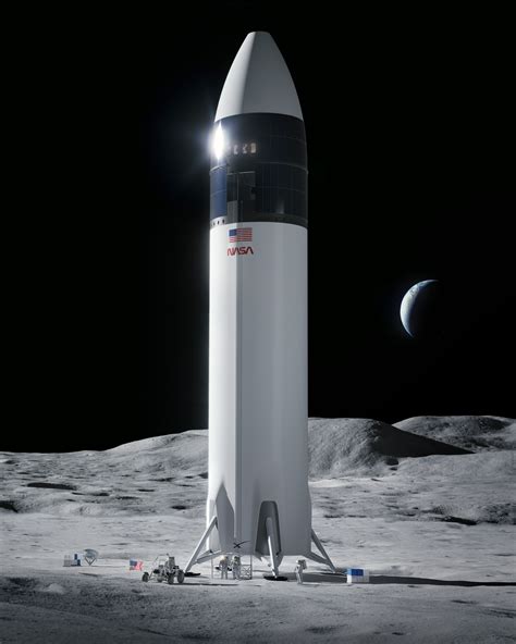 nasa selects spacex lunar starship  return humans   moon human mars