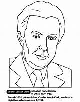 Minister Clark Prime Canadian Coloring Crayola sketch template