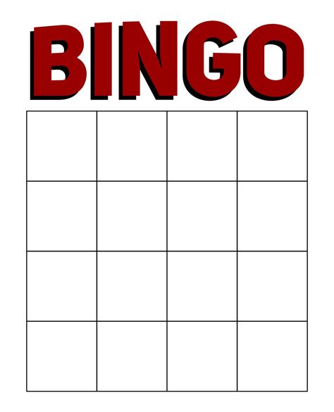 printable blank bingo board