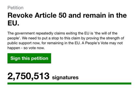 brexit cancelled  theresa  cancel brexit  petition reaches  signatures