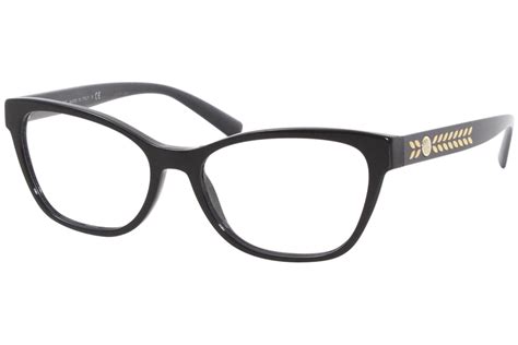 versace women s 3265 gb1 black gold full rim cat eye eyeglasses optical