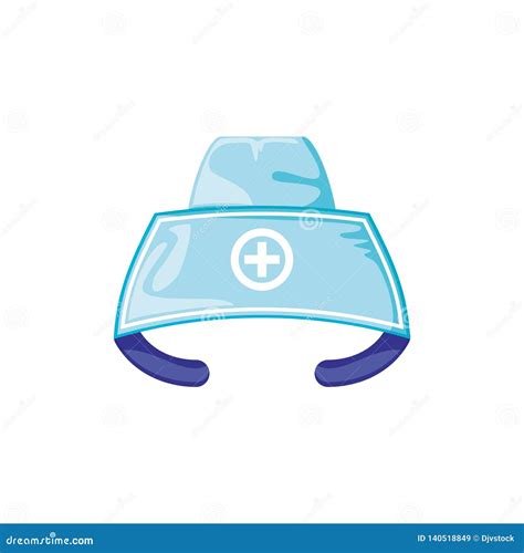 nurse hat isolated icon stock vector illustration  healthcare
