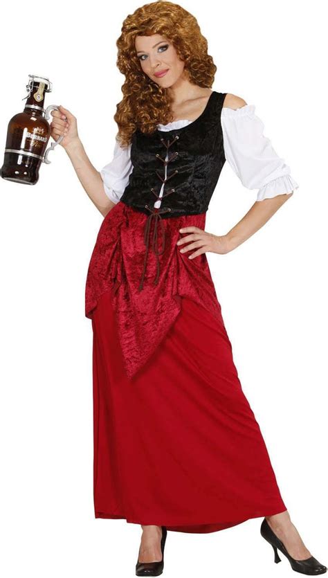 buy ladies tavern wench dress pirates outfit black red white largest online fancy