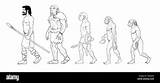 Homo Erectus Habilis Neanderthal Australopithecus Umana Evoluzione Digitale Cromagnon Menschliche sketch template