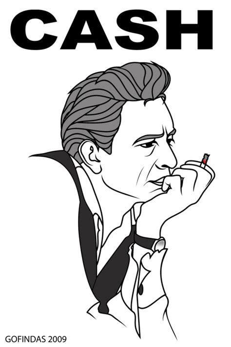johnny cash colouring pages