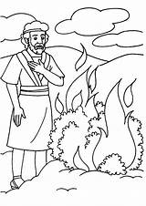 Moses Coloring Pages Bush Burning School Printable Bible Sunday Coloring4free Kids Color Craft Printables Story Momjunction Print Crafts Tree Lessons sketch template