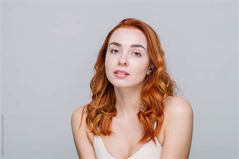 Portrait Of Beautiful Redhead Woman Without Makeup By Stocksy