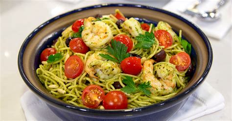 Mediterranean Pesto Shrimp Pasta Recipe
