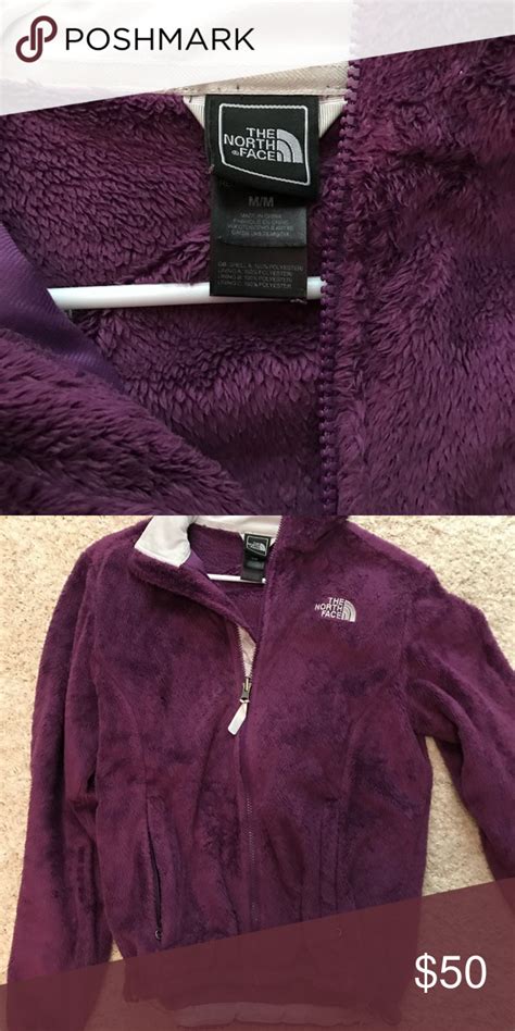 purple north face fuzzy jacket size medium purple fuzzy jacket size