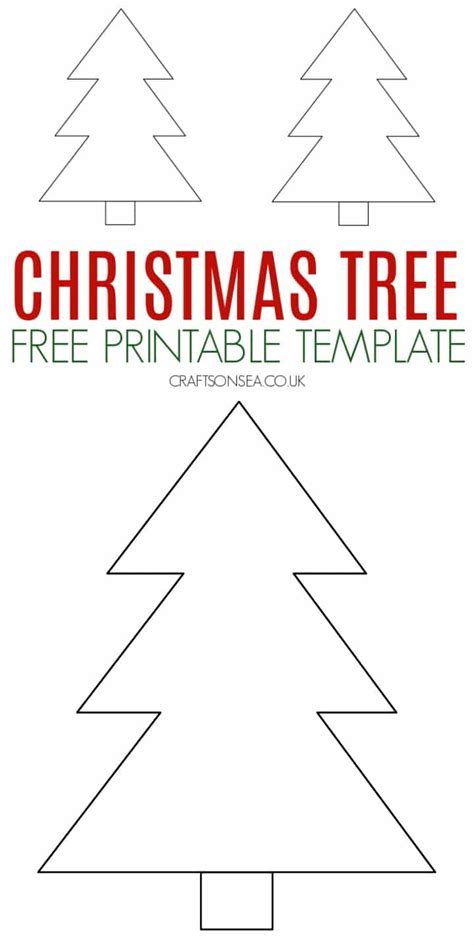 small christmas tree template printable
