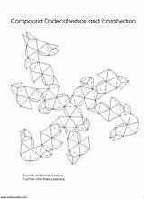 Dodecahedron Icosahedron Compound Paper Model 3d Geometric Templates Shape Choose Board Gif sketch template