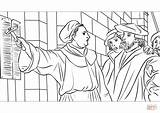 Luther Theses Reformation Thesen Supercoloring Tez Martina Luthra Niemcy Drukuj sketch template