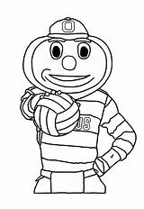 Coloring State Brutus Buckeye Buckeyes Osu Volleyball Characters sketch template
