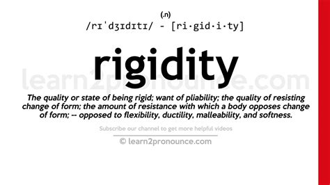 pronunciation  rigidity definition  rigidity youtube
