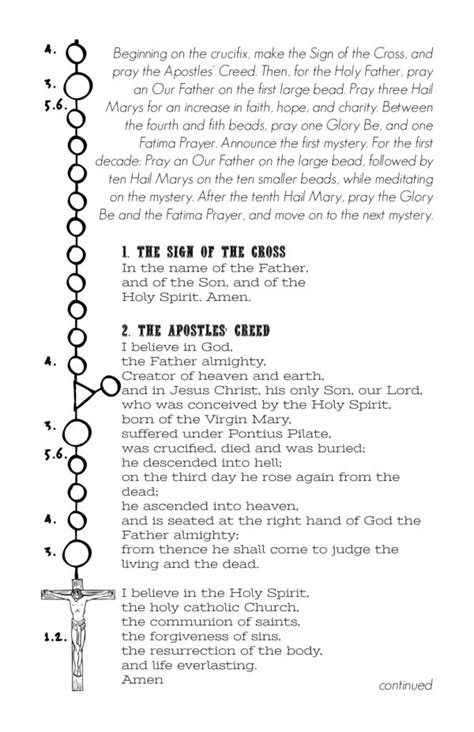 printable rosary guide  printable world holiday