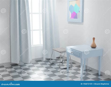 modern living room corner scene stock illustration illustration