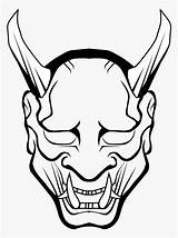 Oni Ninjago Maske Ausmalbild Pngitem Coloring sketch template
